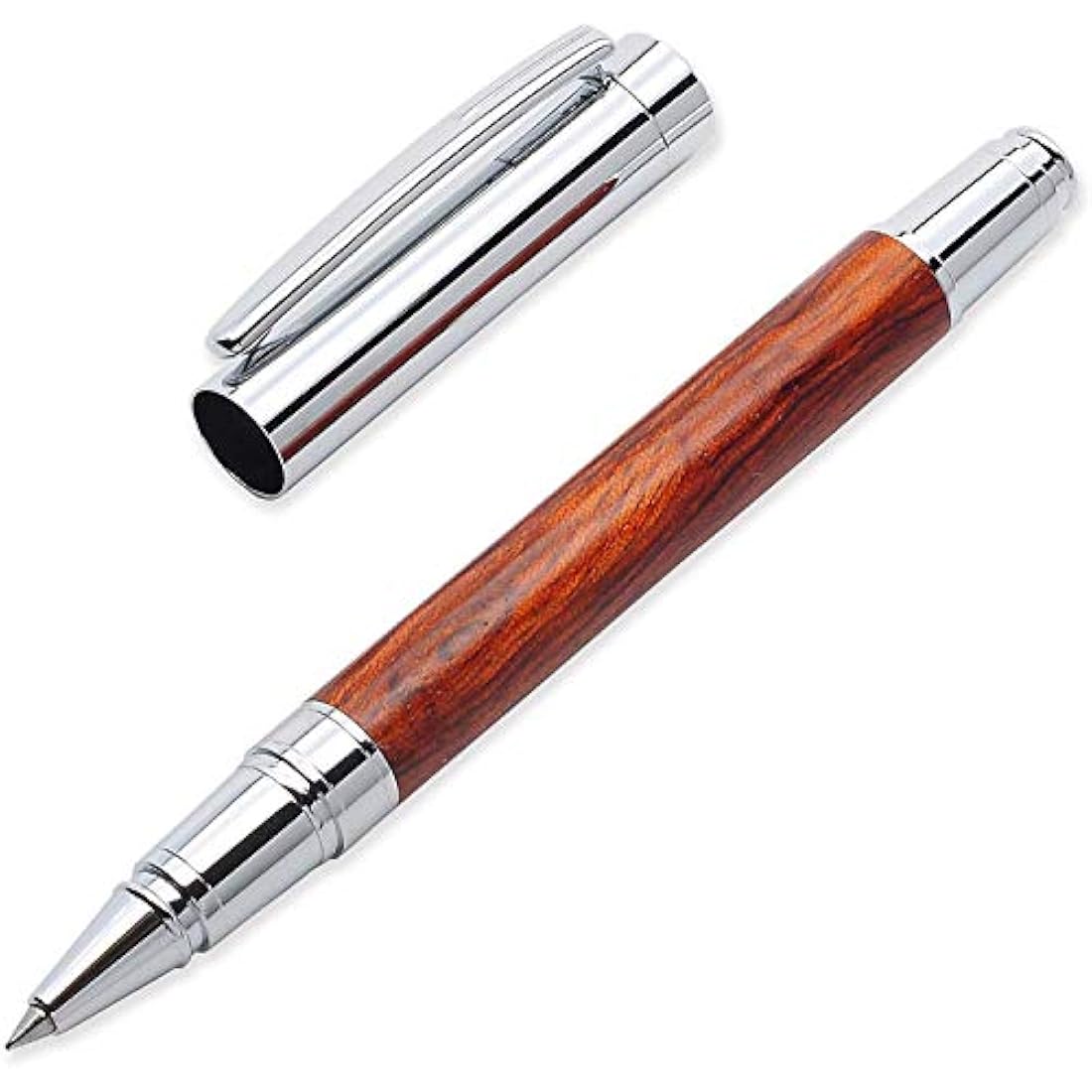 LACHIEVA LUX Elegant Rosewood Rollerball Pen Set.Nice Rose Wood Roller Pen with German-made Refill. Luxury and Best Woodenn Gift for Writing, Men & Women