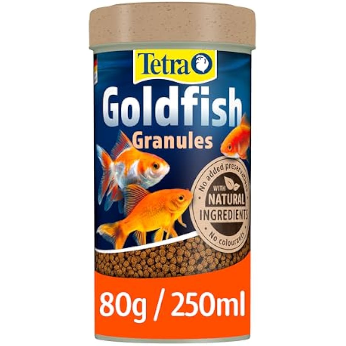 Tetra Goldfish Fish Food Granules, Complete Fish Food for All Smaller Goldfish, 80 g