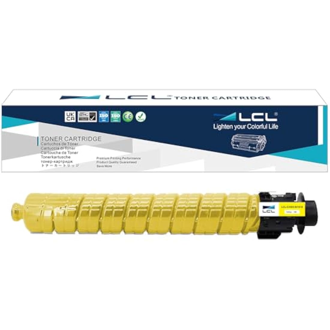 LCL Compatible Toner Cartridge 841818 Aficio MP C3003 C3003SP MP C3503 C3503SP MP C3004 C3004SP MP C3504 C3504SP (1PK Yellow) Replacement for Ricoh Aficio MP C3003SP MP C3503SP MP C3004SP MP C3504SP