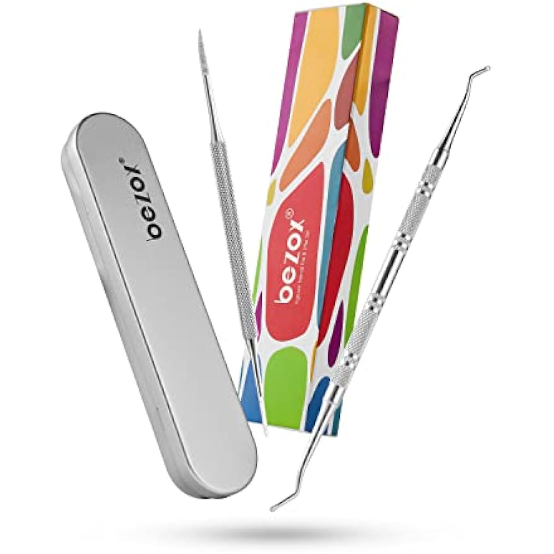 BEZOX Ingrown Toenail File(13.4cm) & Lifter Set(16.5cm)- Podiatrist Preferred Ingrown Toenail Treatment Tool