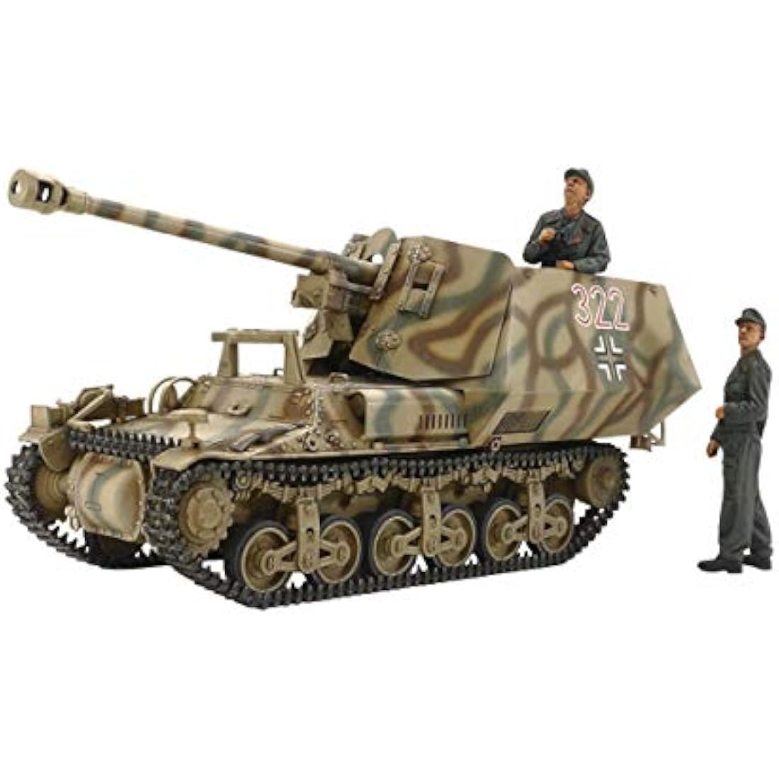 TAMIYA 35370-000 Toy Military 1:35 German Sd.Kfz.135 Marten I Tank Destroyer, Model Kit, Plastic Kit, Assembly Kit, Detailed Replica, Unpainted, Brown, zzzz-s