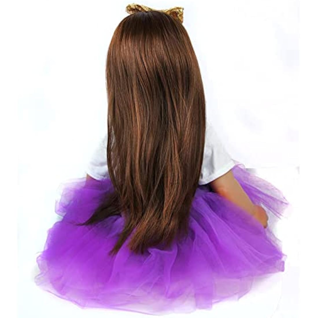 ZIYIUI Reborn 24 inch Realistic Baby Dolls - Vinyl Soft Silicone Newborns in Purple Dress - Boy and Girl Toys