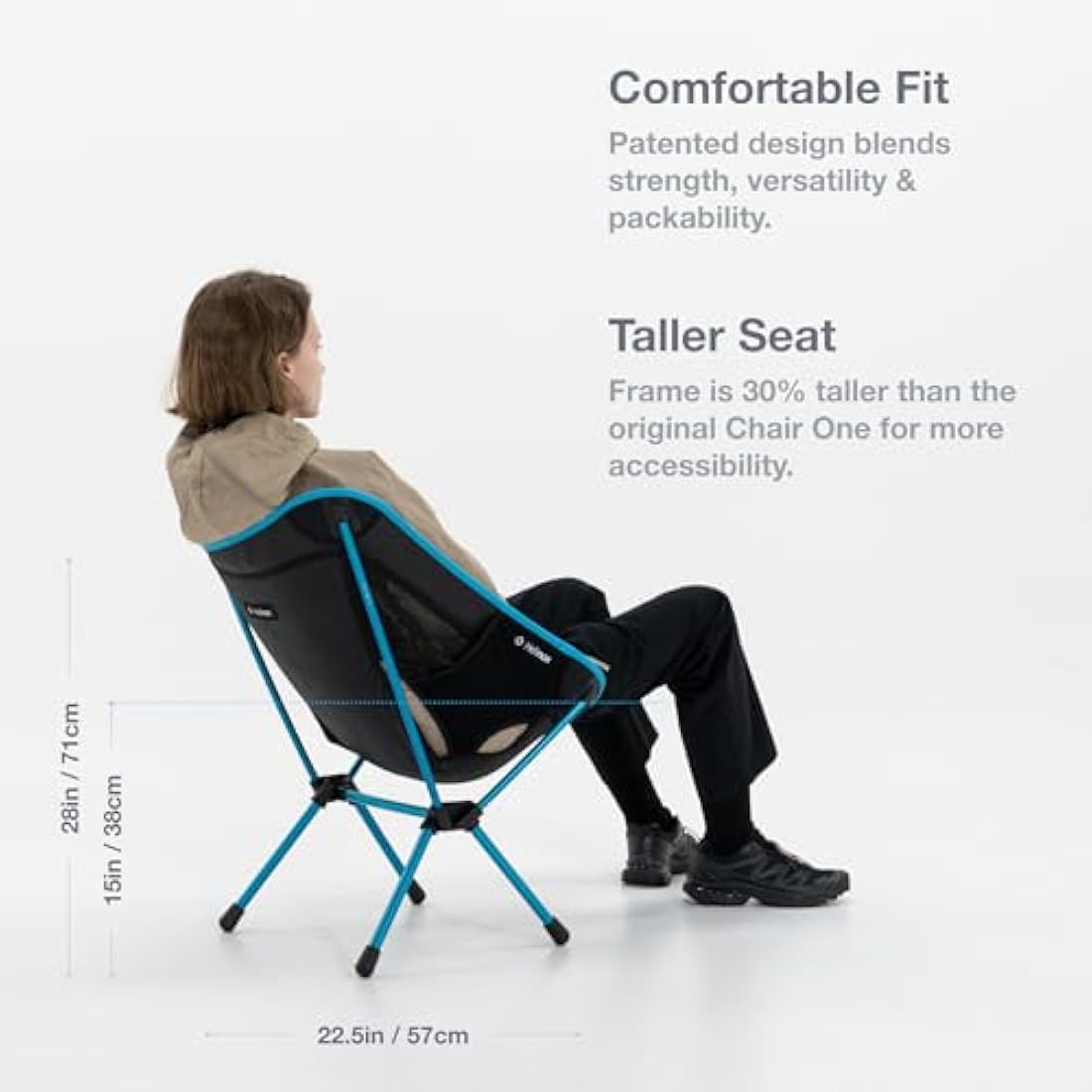 Helinox Chair One (re) High-Performance Camping Chair, Blue Block