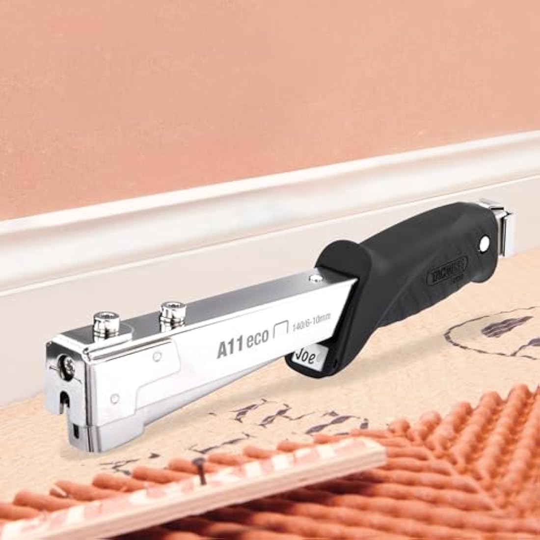 Tacwise 1185 A11 Hammer Tacker with 75,000 140/10mm Staples, Uses Type 140 / 6 - 10 mm Staples, Silver / Black