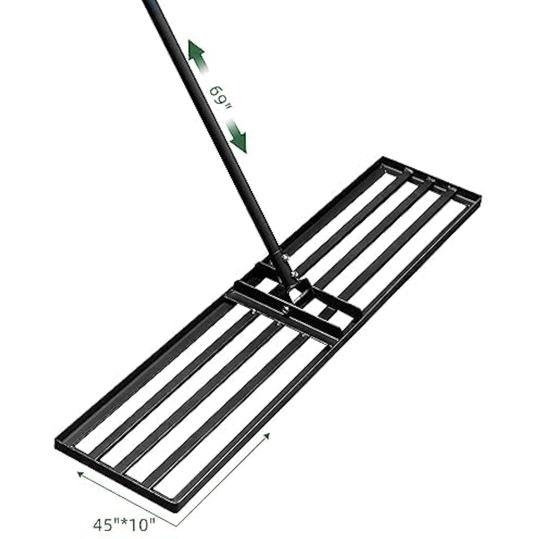 Byhagern Lawn Leveling Rake 114×25cm - Heavy Duty Lawn Leveller - stainless steel pole with a handle for less effort Lawn Lute, Levelawn Tool for Garden, Golf Course, Farm, Backyard