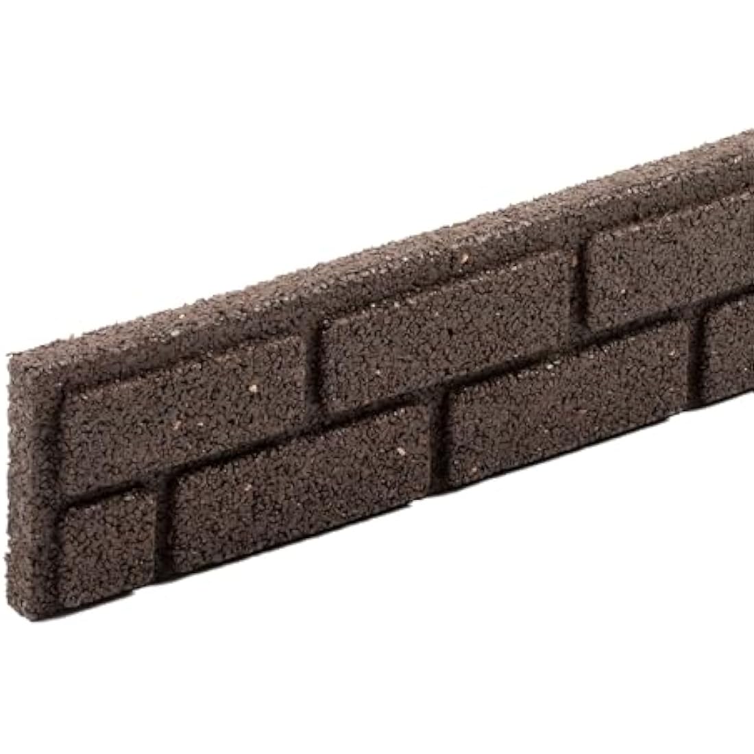 Nicoman Ultra Curve EZ Brick Effect Border Eco-Friendly Garden Edging,Recycled Rubber Tyre for Garden, Path & Patio 9cm High 120cm (4ft) Long, Brown, Pack of 12