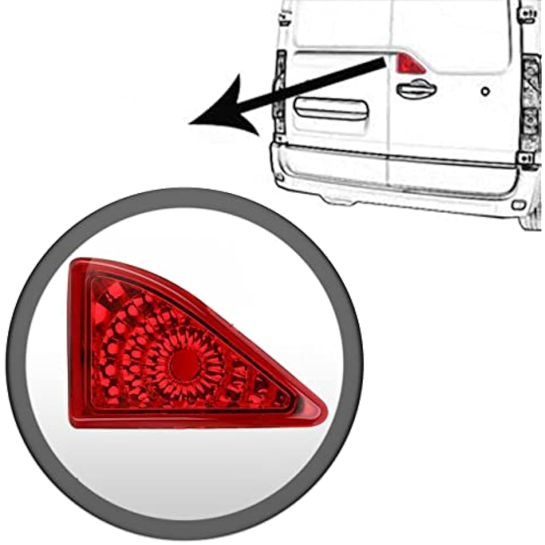 MKAREPART Rear Red Central Brake Light Lamp Lens 150283012 265900021R