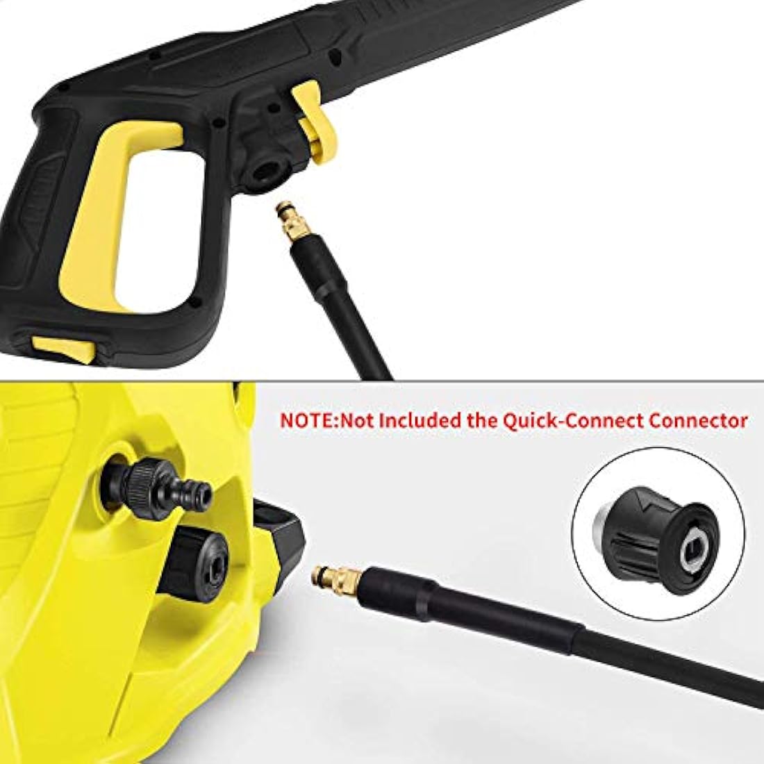 Colisal 15M High Pressure Replacement Hose Extension for Karcher K Series Pressure Washers (K2 - K7) with M22 & C-Clip Type Fitting Quick Connector Hose