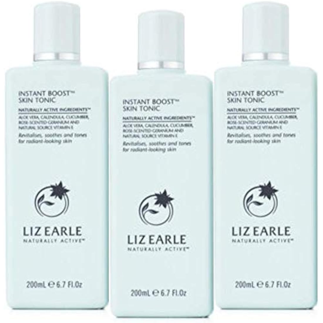 Liz Earle Instant Boost Skin Tonic 3 x 200ml Bottle A Face Moisturiser To Repair Sensitive Cleanse Skin