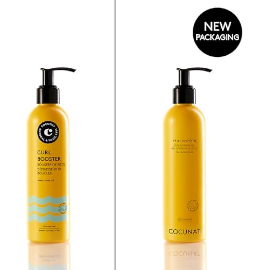 COCUNAT - Curly Method - Perfect Curls in 2 steps - Moisturizer Leave-in + Curl Booster - Moisturises, Nourishes, Strengthens, Eliminates Frizz and Detangles - 250ml+150ml