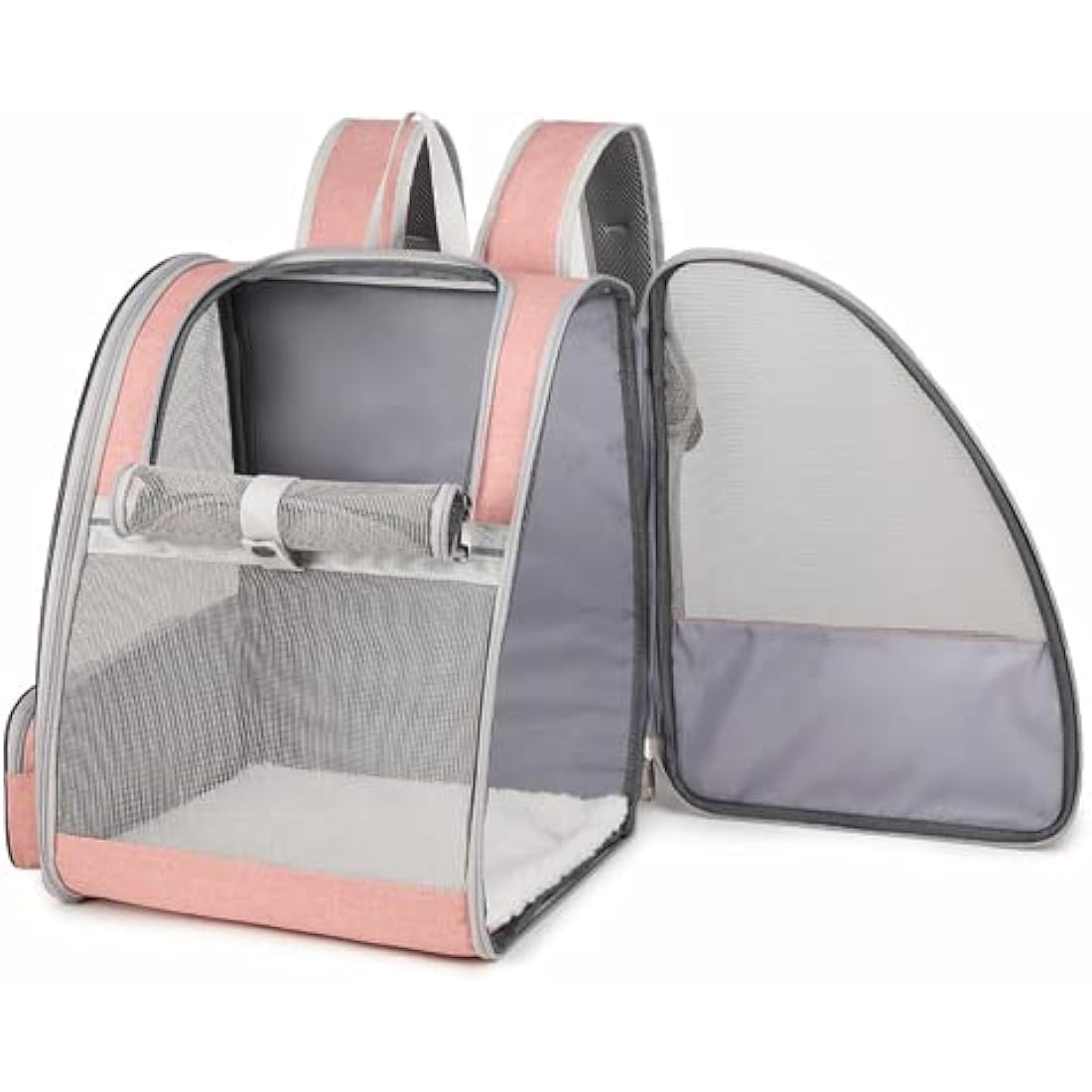 Pet Carrier Travel Backpack for Cats Small Dogs 7.5kg, Large Mesh Portable Transport Bag Breathable Transparent, Airline Approved Rucksack Tree Side Entry, Spacious Foldable for Outdoor and Daily Use