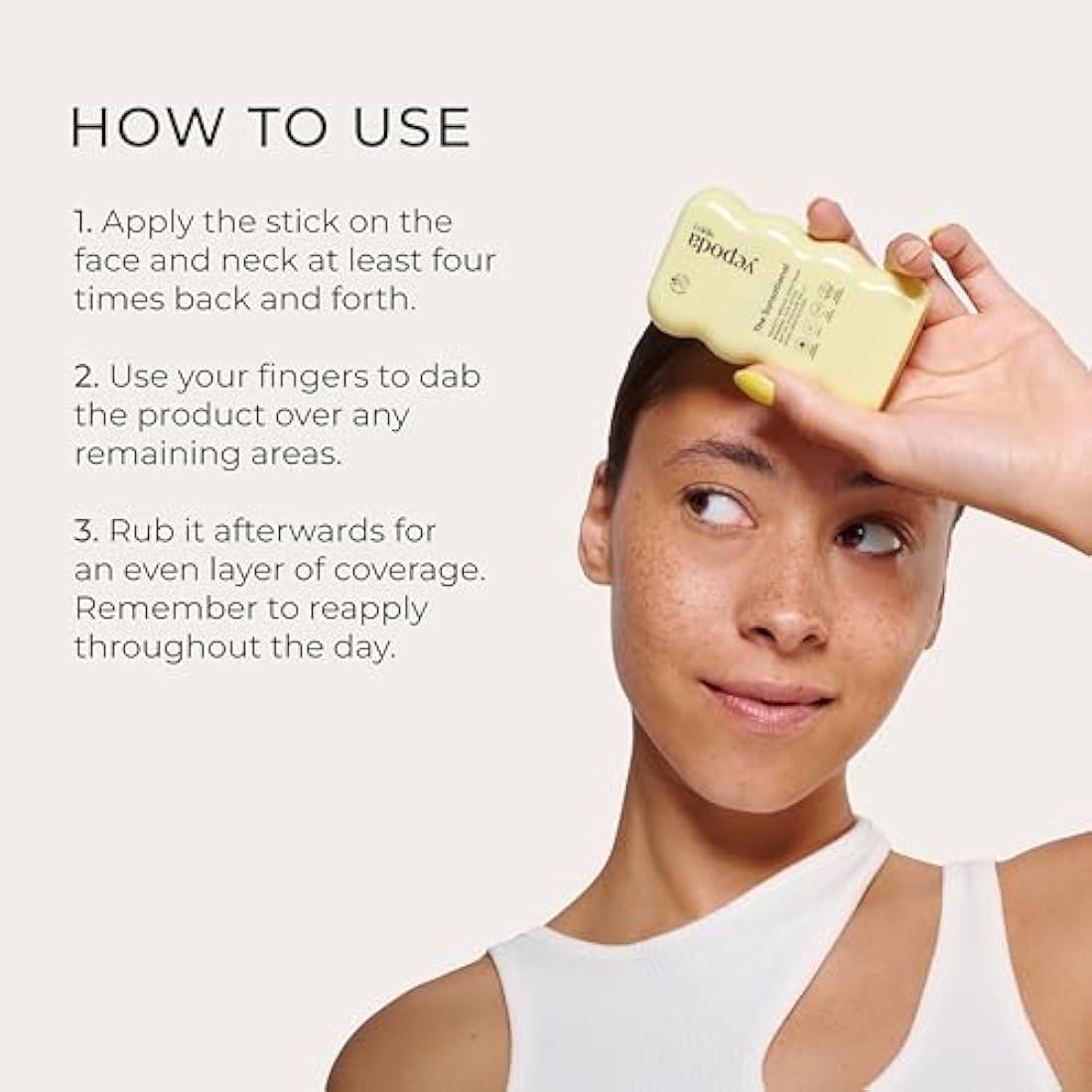 Yepoda The Sunsational, SPF 30 Broad Spectrum Mineral Sunstick UVA/UVB PA+++ High Protection, Water Resistant & Nourishing, Vegan Korean Mineral Sunstick SPF 30 for All Skin Types, 18.5 g