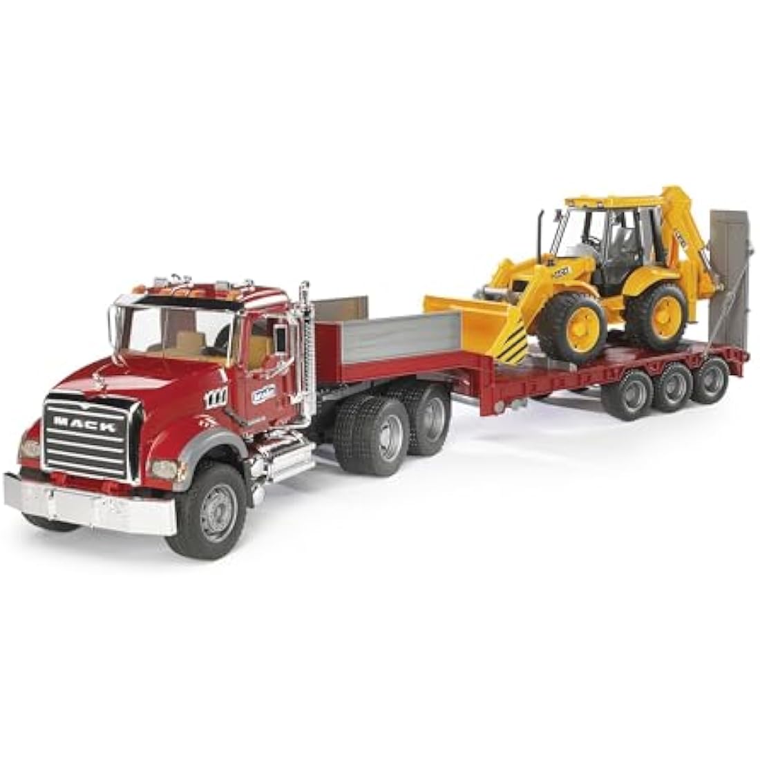 MACK Granite Truck Low Loader with JCB 4CX Backhoe Loader