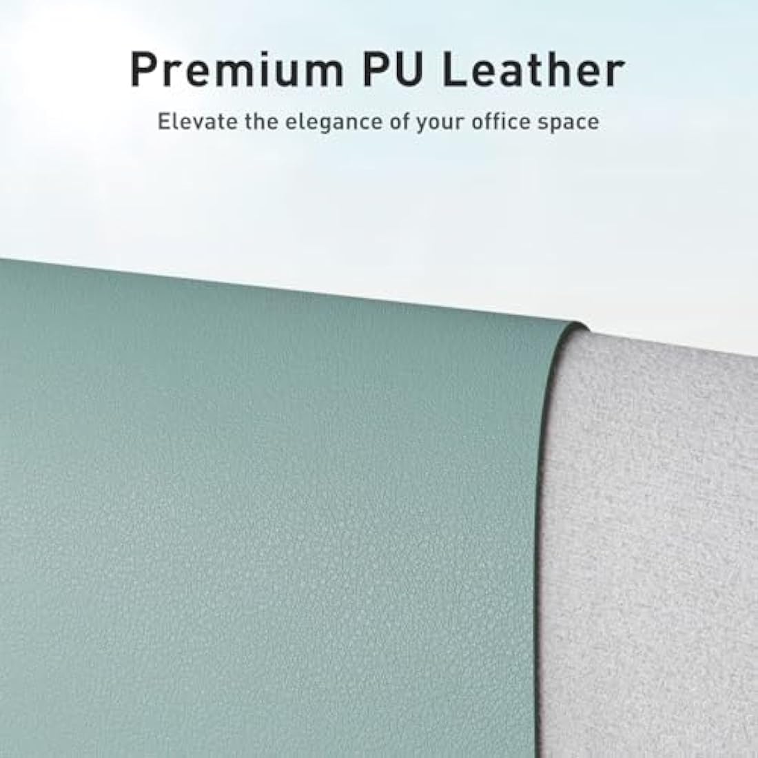Aothia Leather Pad, Mouse Mat, Office Desk Pad, Non-Slip PU Leather Desk, Laptop Desk Pad, Waterproof Desk Writing Pad for Office and Home (60 cm x 35 cm, Light Blue)
