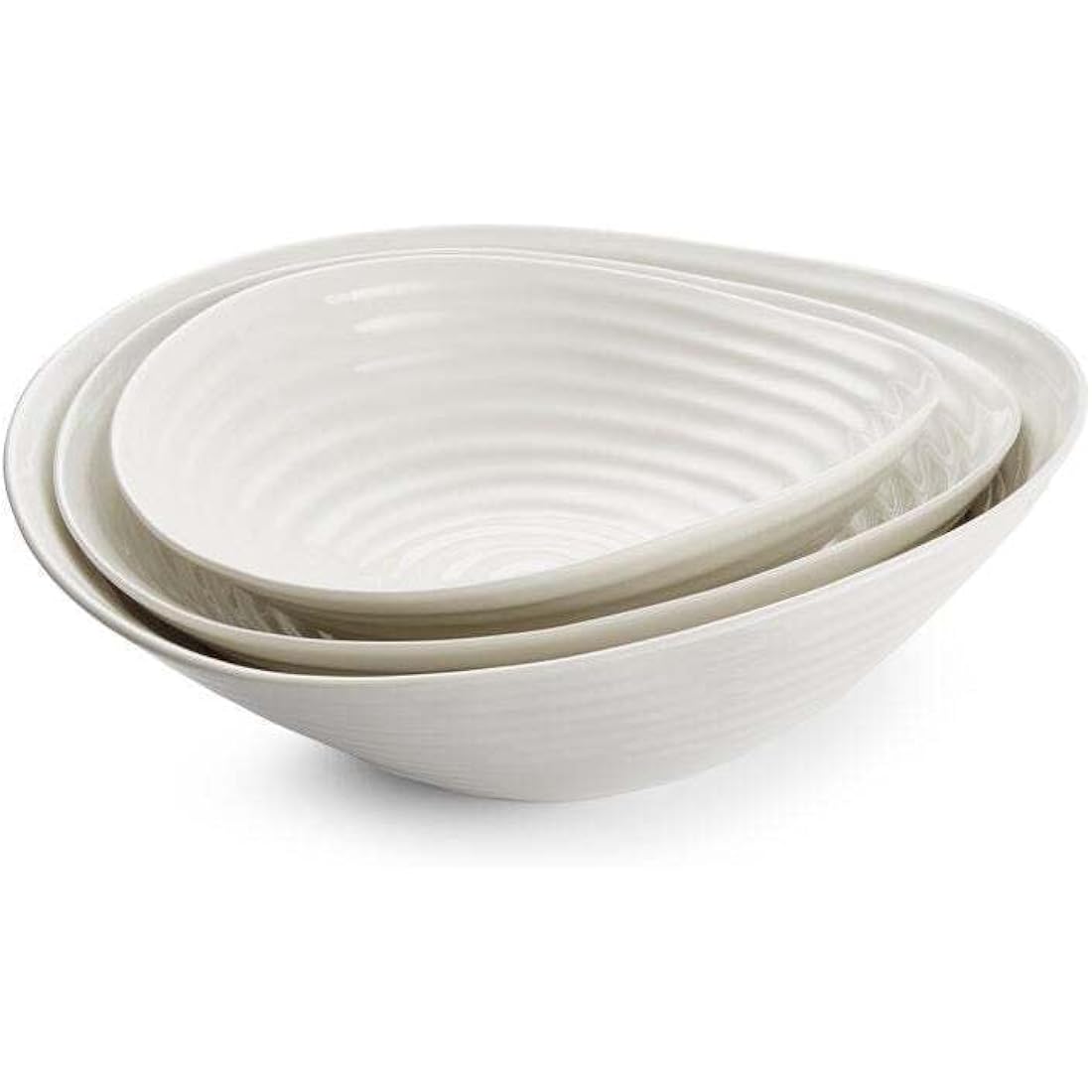 Portmeirion Home & Gifts CPW76819-X Salad Bowl, Porcelain, White, 11 x 33 x 11 cm