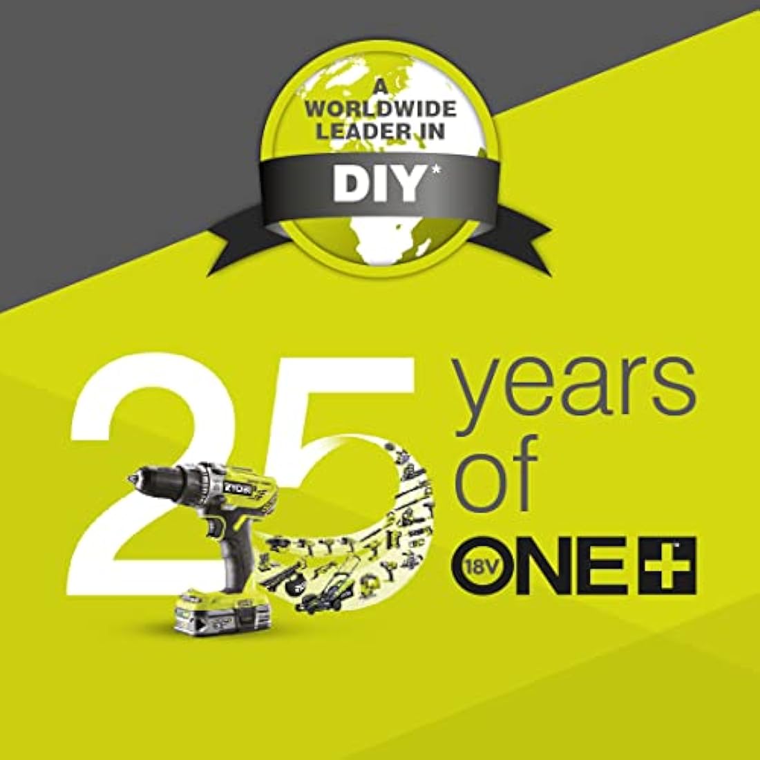RYOBI RY18CVA-0 18V ONE+ Cordless Garden Cultivator (Bare Tool), Hyper Green