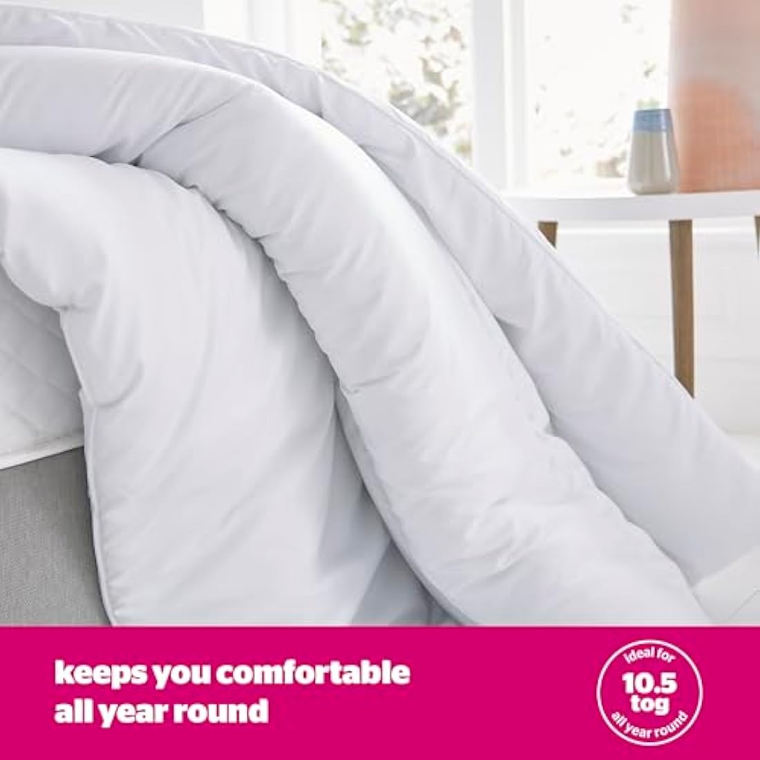 Silentnight Ultrabounce 10.5 Tog Double Duvet – All Year Duvet Quilt Ideal for Summer and Winter – Hypoallergenic and Machine Washable - Double, White