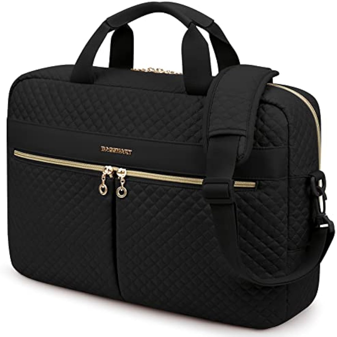 bagsmart Laptop Bag, 17.3 Inch Briefcase for Women Large Laptop Case Computer Bag Office Travel Business (17.3 inch-Black)