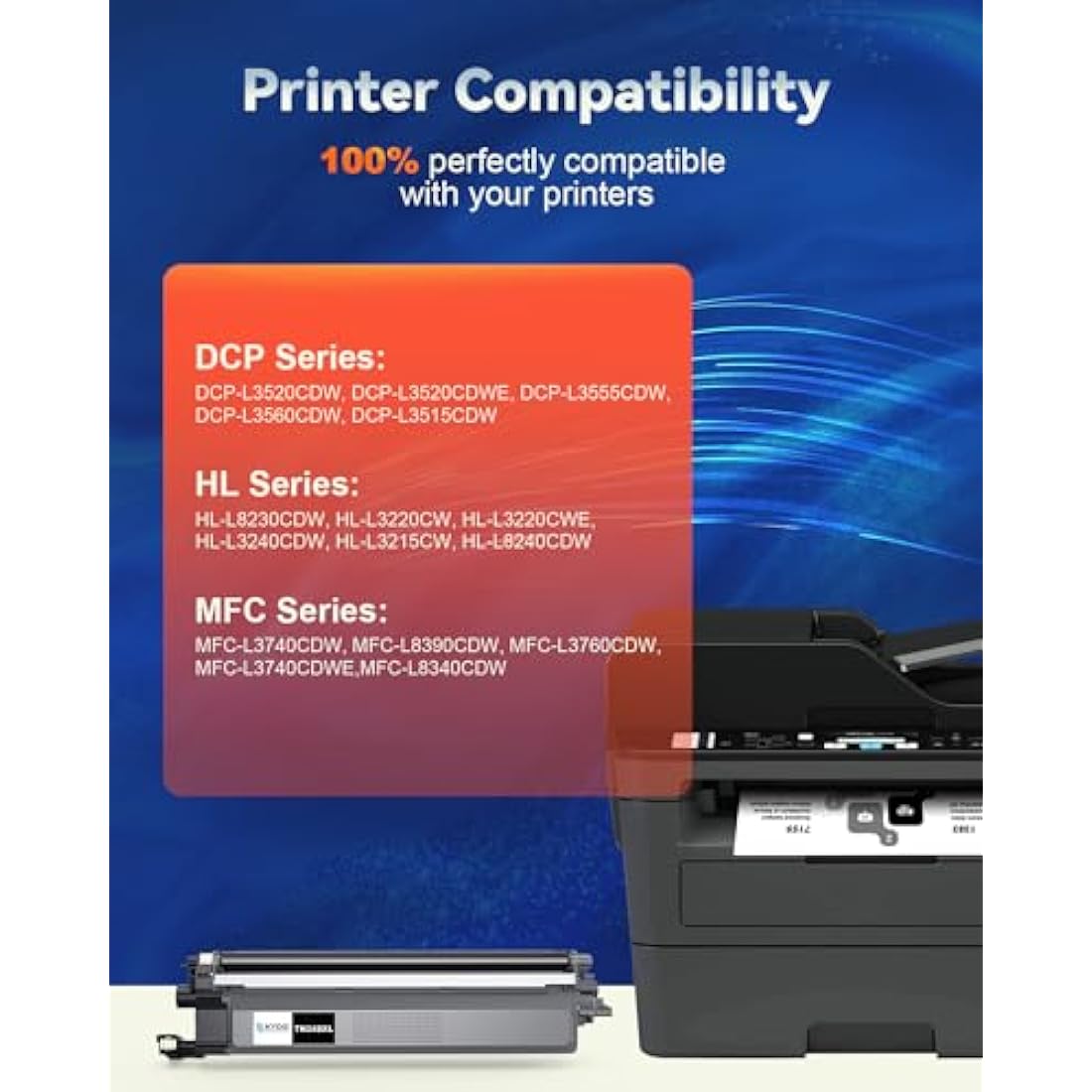 Skydo TN248XL Black Toner (Latest chips, High Yield, Perfect Compatibility)Compatible for Brother TN248 XL TN248XLBK for MFC-L3740CDW MFC-L3760CDW DCP-L3560CDW DCP-L3520CDW HL-L8230CDW L3220CW Printer