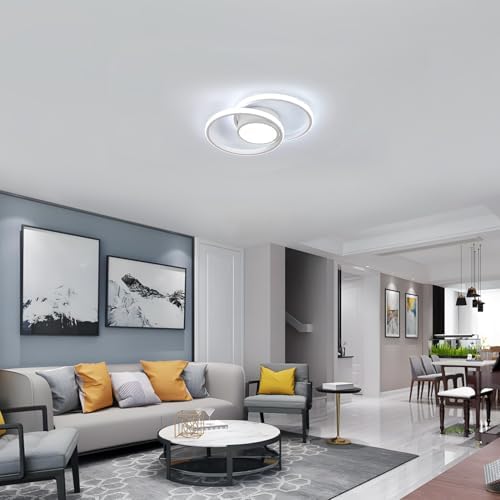 Comely LED Ceiling Lights, 42W 4800LM Lighting Fixture, Dia 40cm Round Modern Design Ceiling Lighting for Hallway Balcony Bedroom Corridor, Cold White 6500K