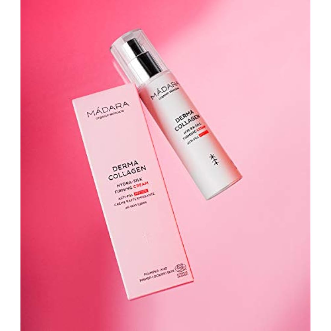 Derma Collagen Hydra-Silk Firming Cream – Hydrating & Anti-Aging Face Cream with Peptides, Microalgae & Hyaluronic Acid for Firmness & Elasticity, 50ml