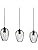EGLO Newtown Vintage 3-Flame Pendant Lamp, Retro Black Steel Hanging Light, E27 Socket