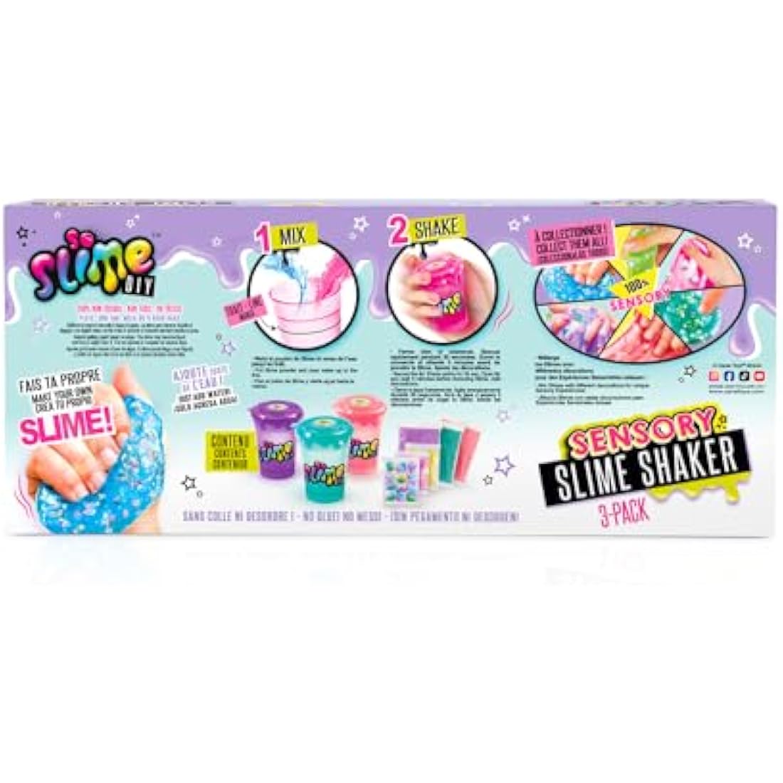 So Slime SSC 003 Shakers 3 Pack, Assorted Colours
