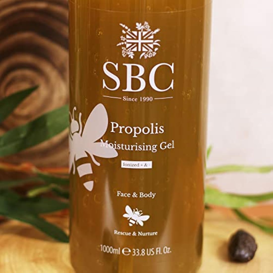SBC Skincare Propolis Moisturising Gel – 1000ml | Lightweight Propolis Gel Moisturiser For Face And Body | Nurturing Propolis Gel For Irritated Or Sensitive Skin