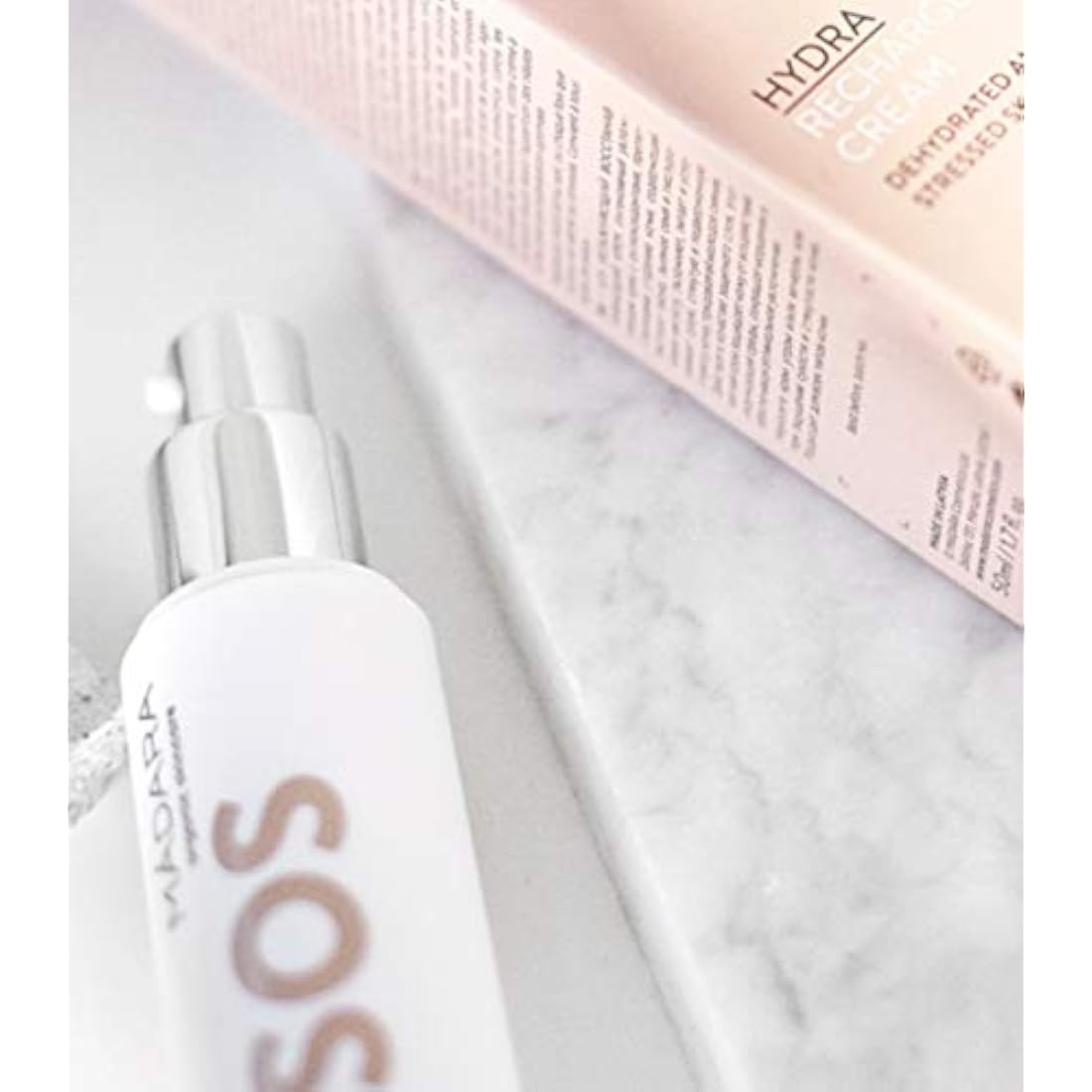 MÁDARA Organic Skincare | SOS Hydra Recharge Cream – 50ml, Intensely hydrating moisturiser with hyaluronic acid and linseed, Dermatologically proven face cream for dry skin, Organic certified