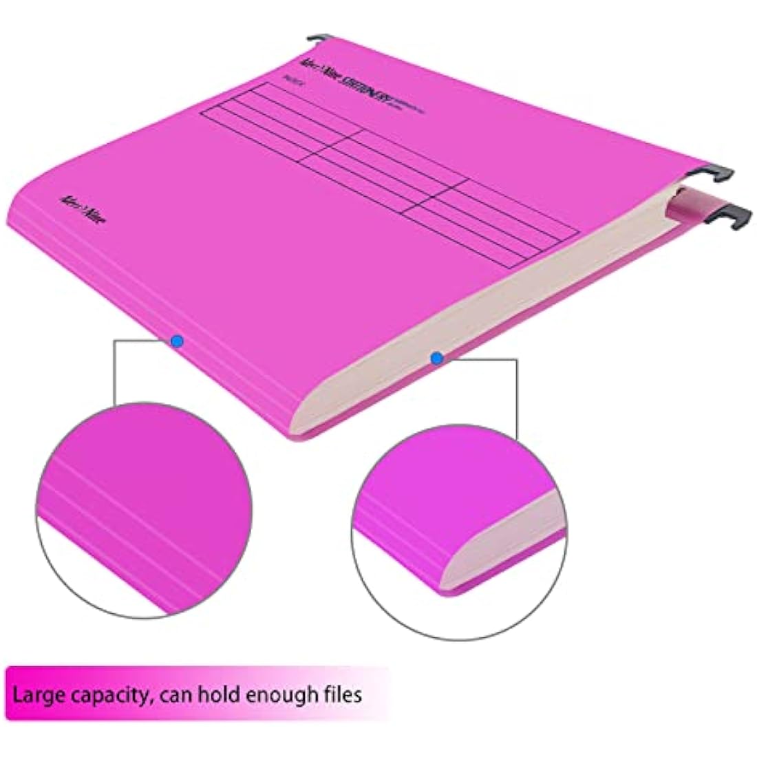 Suspension Files, MerryNine 15PCS Polypropylene Filing Cabinet Suspension Files with Tabs and Card Inserts for School Home Work Office Organization **Check Size Before Ordering ** (Pink, A4)