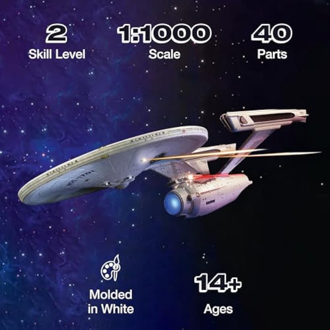 Polar Lights POL974 1:1000 U.S.S. Enterprise NCC-1701-Refit-Wrath of Khan Edition