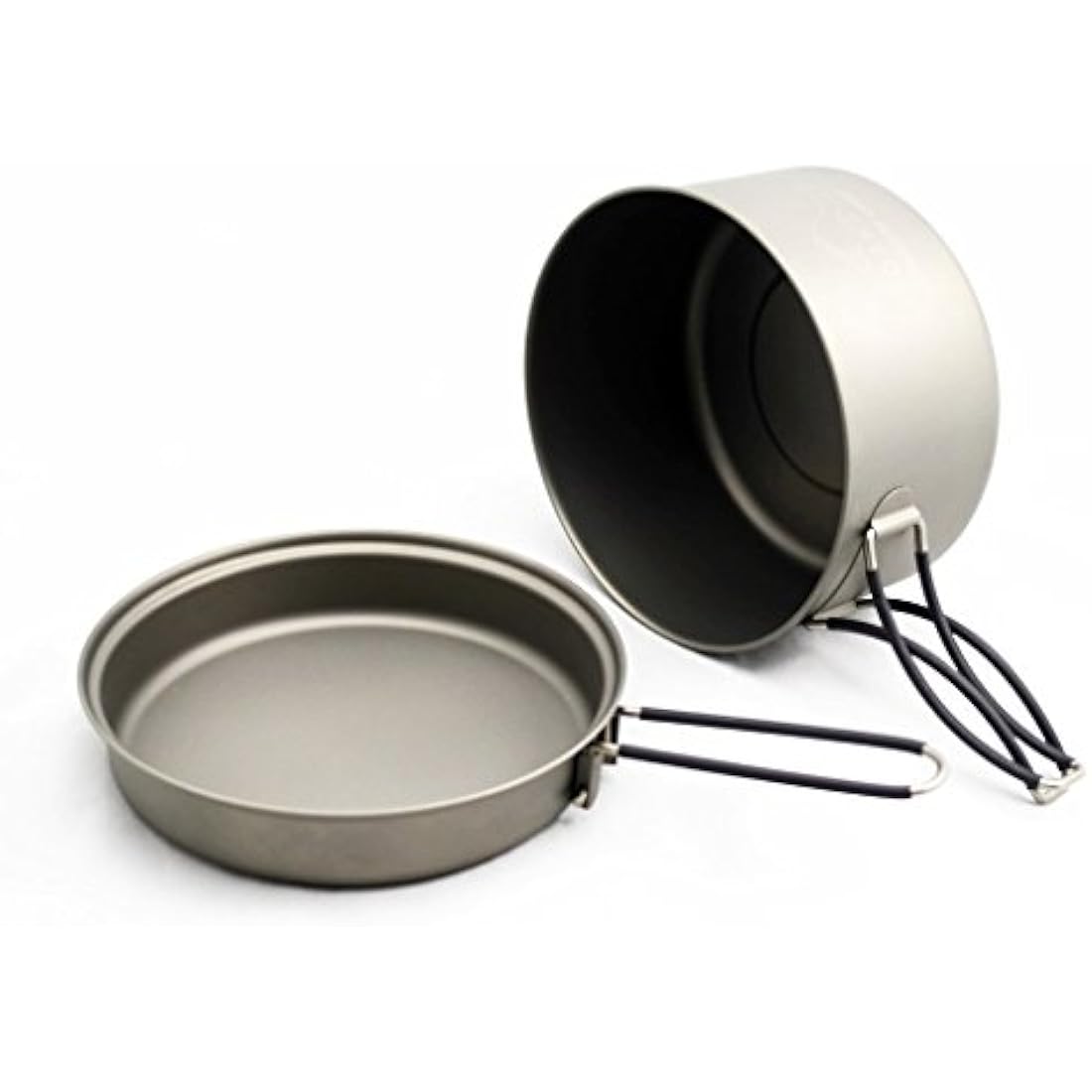 Toaks titanium outdoor camping pan, hiking cookware, backpacking cooking picnic bowl, pot pan set, 1350ml