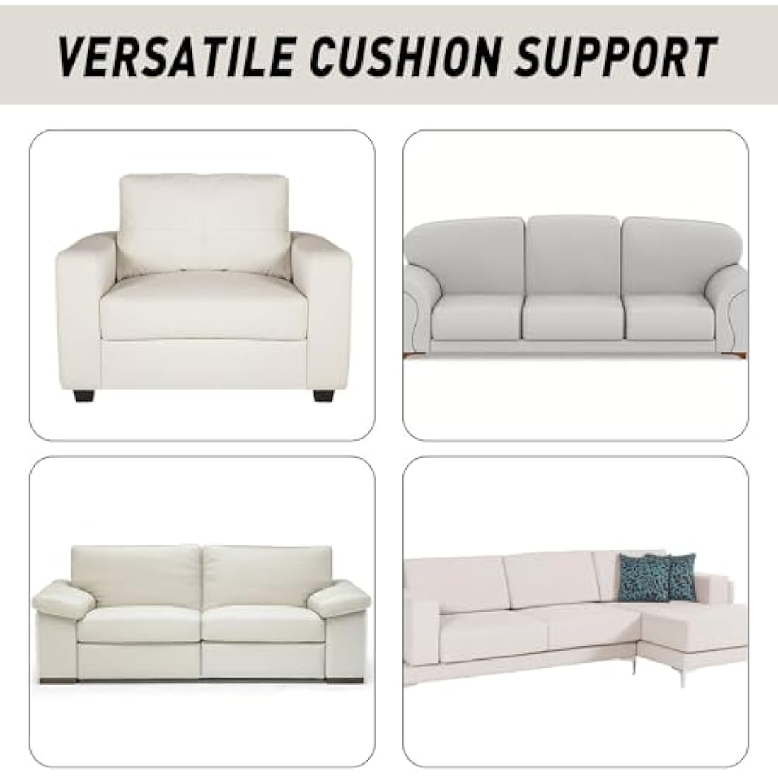 TANYOO Sofa Cushion Support for Sagging Seat Curve Furniture Seat Under Cushion Sag Repair -2Pack