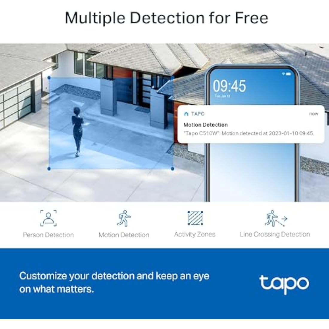 Tapo C510W 2K Outdoor Pan/Tilt Security Camera, 360°Visual Coverage, IP65 WiFi Camera, Motion Tracking, Full-Colour Night Vision, Cloud and Local Storage, Works With Alexa and Google, No Monthly Fee