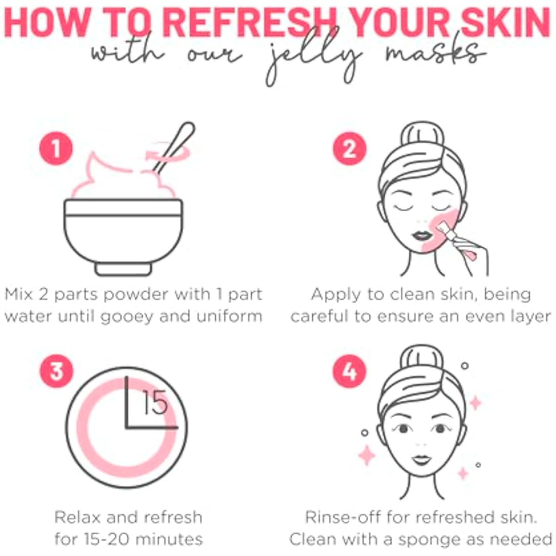 BRÜUN Peel-Off Egyptian Rose Jelly Mask for Face Care – A 23 fl oz Rubber Mask Jar for 30 to 35 Treatments – A Skin Care Moisturizing Gel Mask of Spa Set for Men, Women and Adults