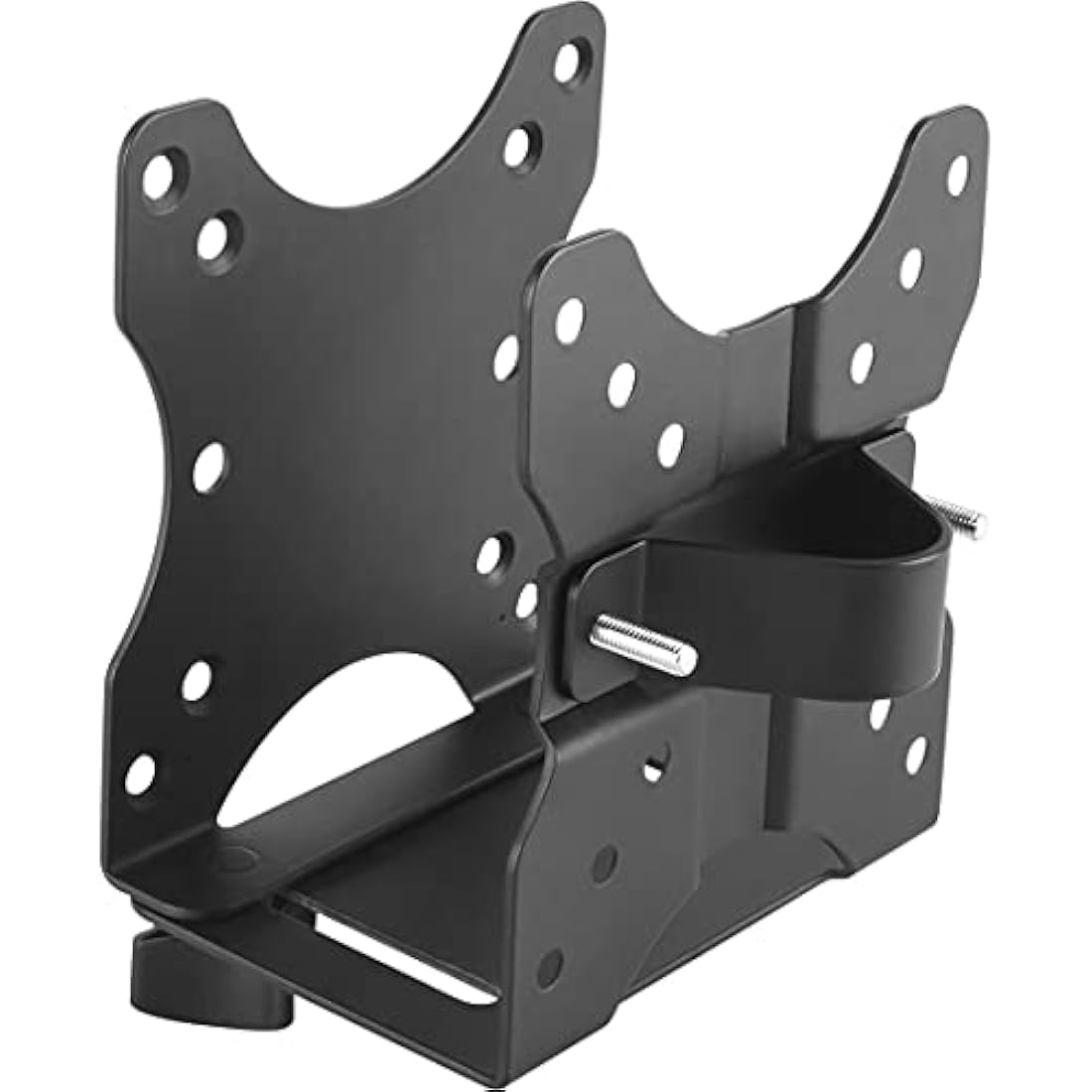 StarTech.com Thin Client Mount - Mini PC VESA Mount - Adjustable .7 to 2.8" - Under Desk Computer Mount - Mac Mini Monitor Mount (ACCSMNT), Black