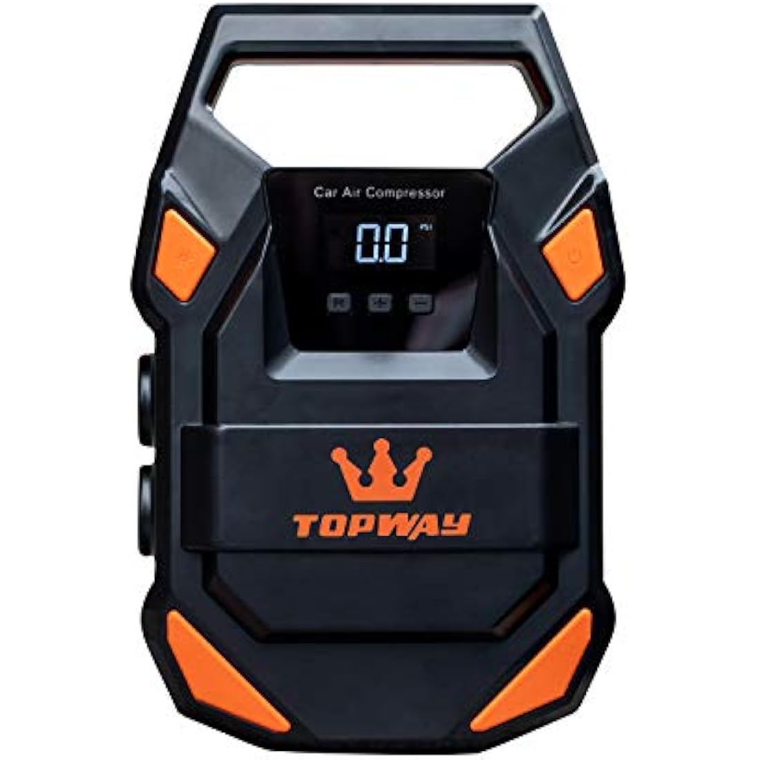 TOPWAY Tyre Inflator Air Compressor 12V DC, Digital Car Tyre Pump 150 PSI, 22mm Metal Cylinder, Auto Stop, Preset Pressure, Large Capacity, LED SOS Light, Cloth Bag, for Auto Bicycle Truck Tyres