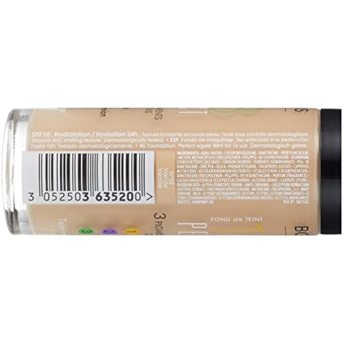 Bourjois 123 Perfect Medium Coverage Liquid Foundation 52 Vanilla, 30 ml (Pack of 1)