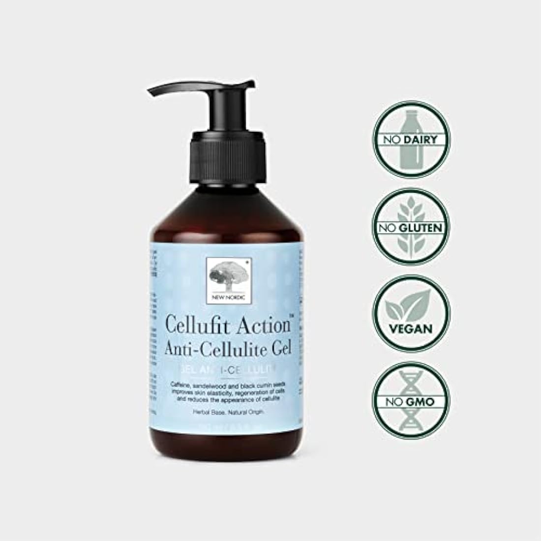 New Nordic Cellufit Action Anti-Cellulite Gel - Reduce Cellulite Appearance & Enhance Skin Elasticity & Smoothness - 250ml