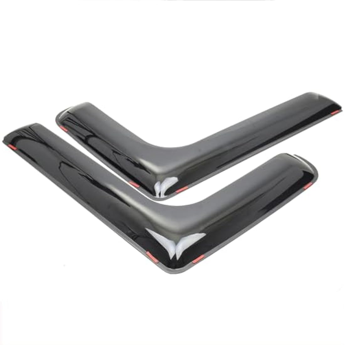 ROBUST 2 Pcs Front Wind Rain Smoke Deflectors L Shape Black Left & Right Set for Ford Transit Mk6 Mk7 2000-2013