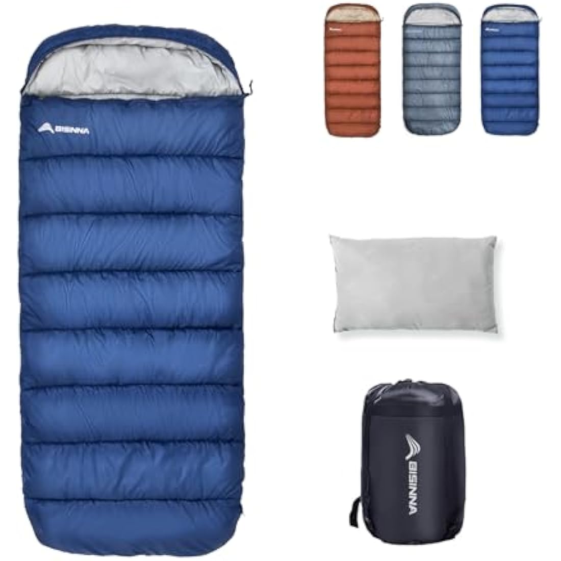 BISINNA XXL Sleeping Bag for Big and Tall Adults,3-4 Season Plus Size Warm and Comfortable Waterproof Lightweight Sleeping Bag Great for Camping Backpacking Hiking Indoor & Outdoor