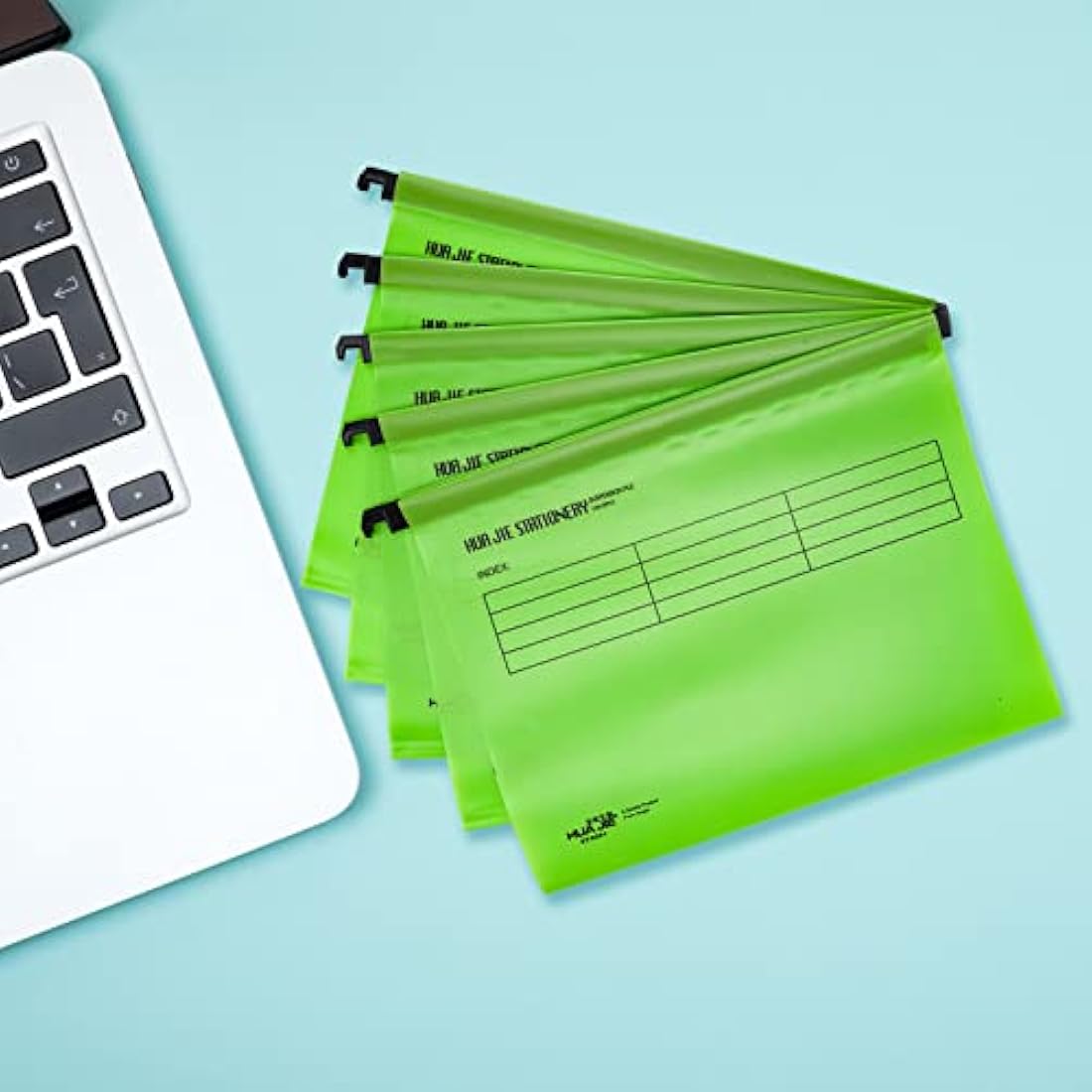 Suspension Files, MerryNine 15PCS Polypropylene Filing Cabinet Suspension Files with Tabs and Card Inserts for School Home Work Office Organization **Check Size Before Ordering ** (Green, A4)