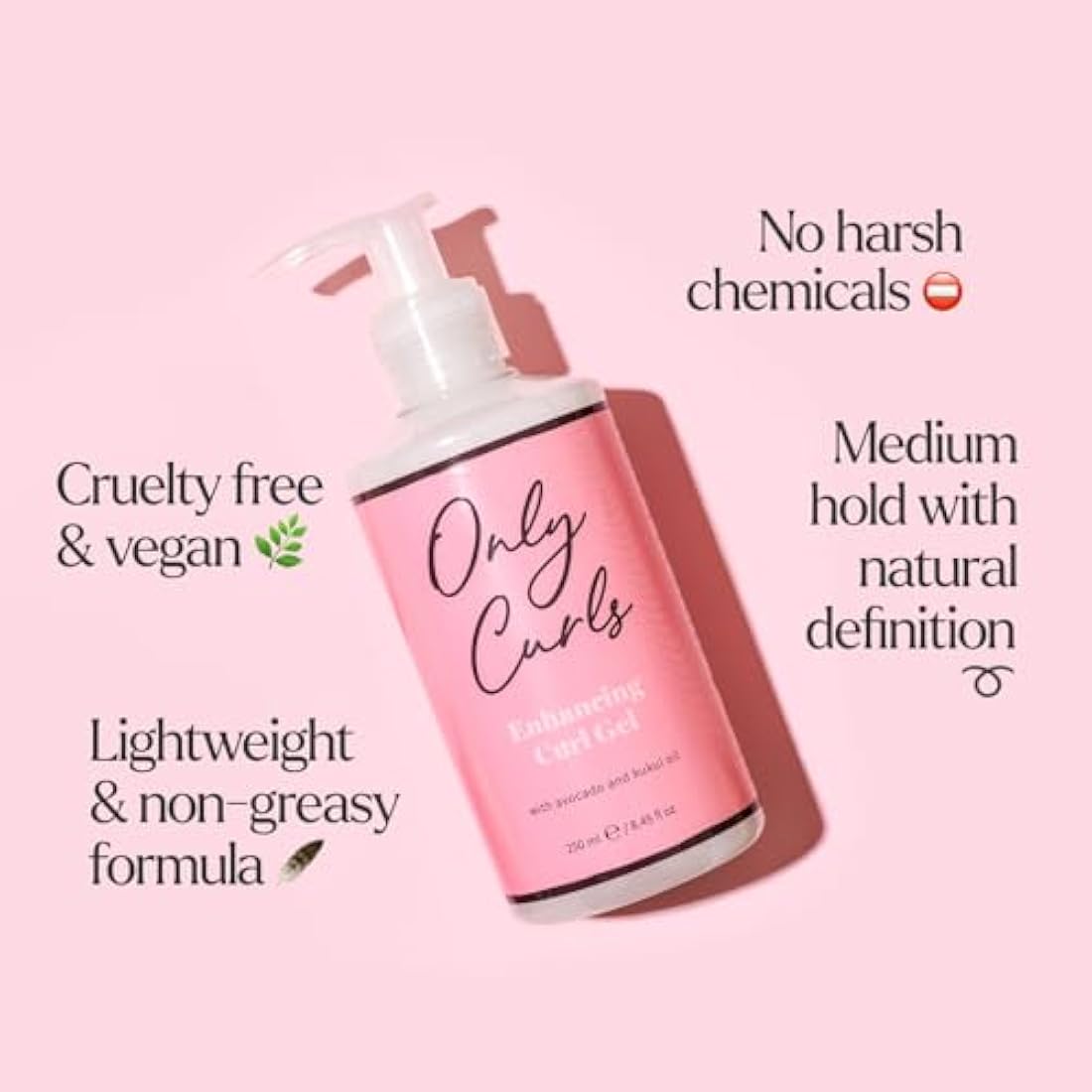 Only Curls Styling Bundle, 250ml x2, Curly Hair Products, Curl Cream & Enhancing Curl Gel, Curl Defining Set, Frizz-Free, Sulphate-Free, For All Curly Hair Types