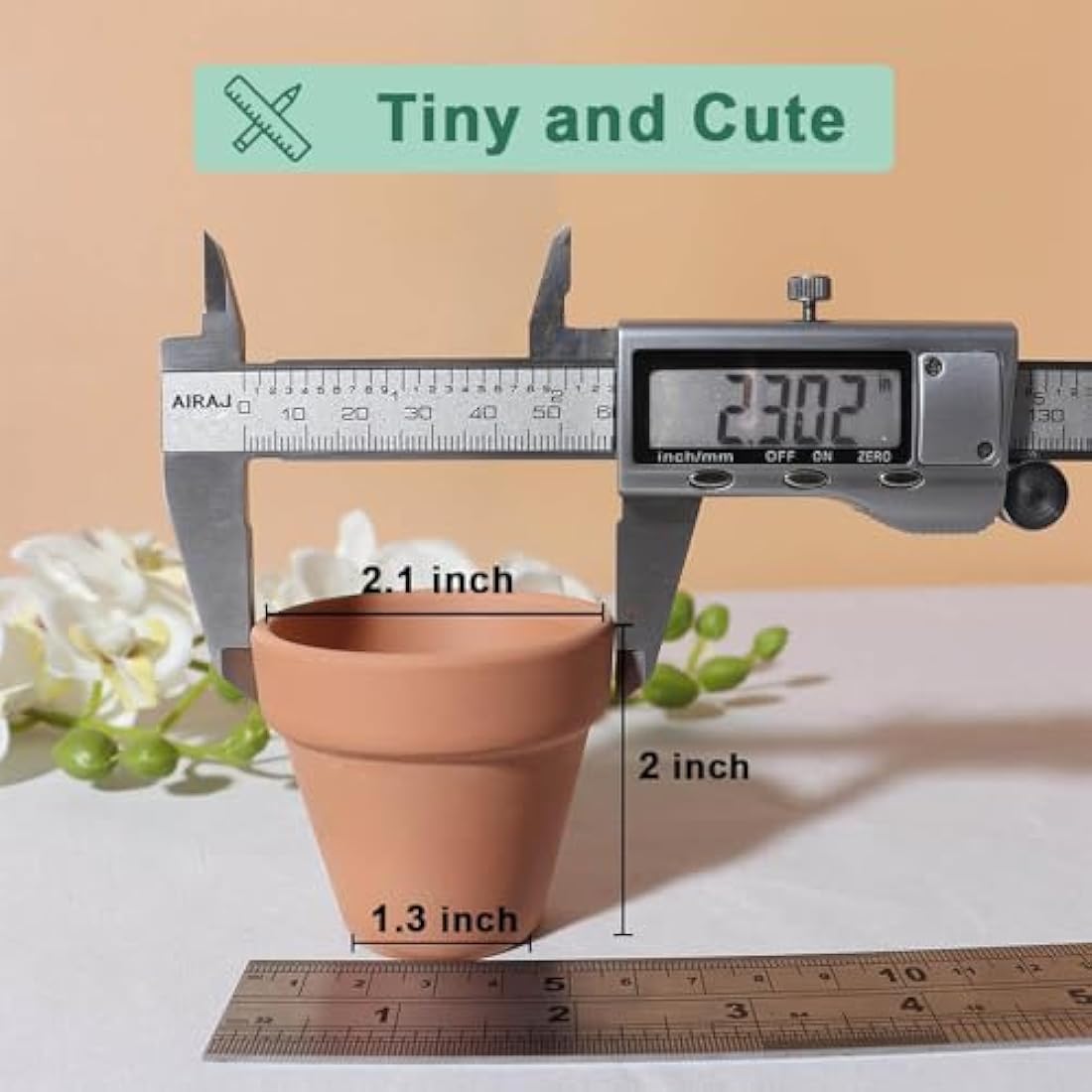 vensovo 48 Pcs Tiny Terracotta Pots - 5CM Small Mini Clay Pots with Drainage Holes for Indoor/Outdoor Succulent Plants, Crafts, Wedding Favor