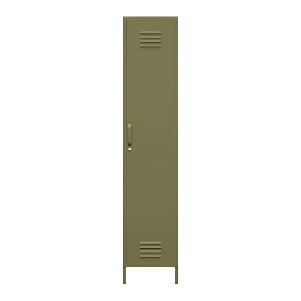 DHP Furniture Bradford Single Metal Storage Cabinet Olive Green
