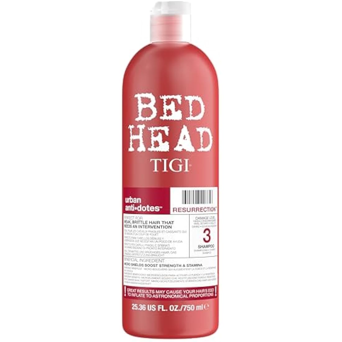 Bed Head by TIGI - Urban Antidotes Resurrection Shampoo - Ideal for Damaged Hair - 750 ml