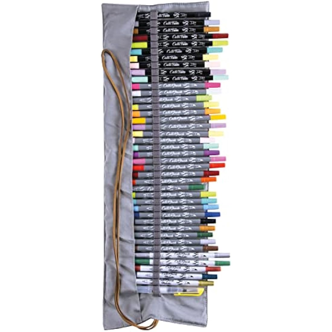Online 40+1 Hand Lettering Set, Colourful Calli.Brush & Calli.Twin Brush Pens, Waterbrush Pen for Watercolour, Calligraphy Set in Roll Pouch Gift Packaging, Bullet Journal Pens