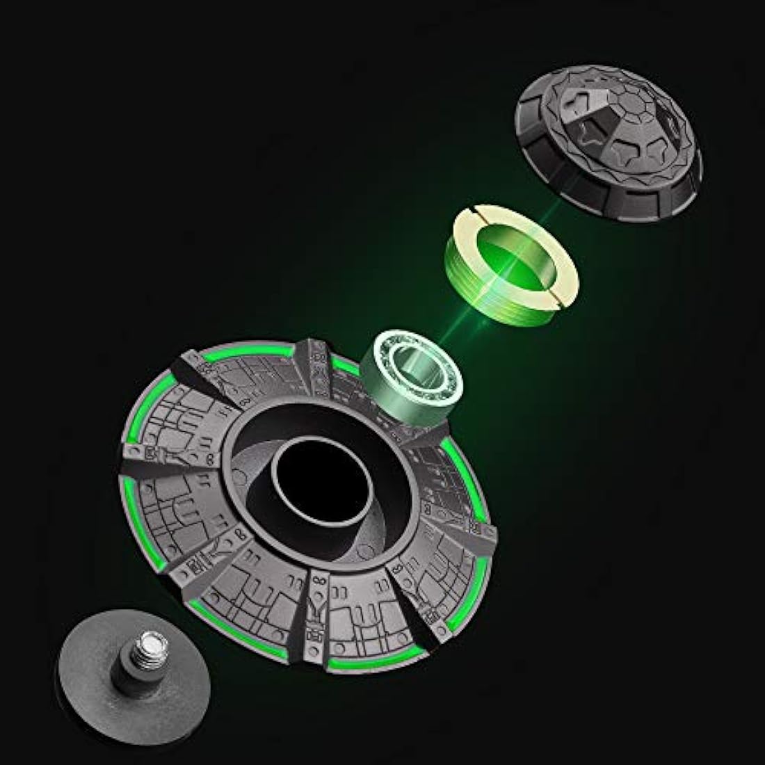 Space Fidget Spinners Metal for Kids Adults, UFO Finger Hand Spinner, Fidget Sensory Toys, Stress Relief Toy, Luminous Night Effects, Desk Office Toy, Holiday Stocking Stuffer, Present