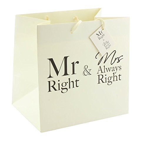 Mr and Mrs Always Right Gift Bag available in 2 sizes
