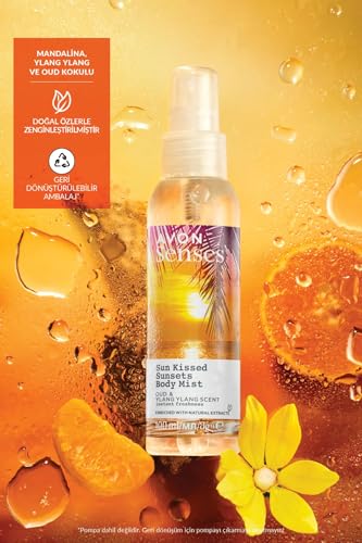Avon Senses Body Mist 100ml (Sun Kissed Sunsets Oud & Ylang Ylang Scent)